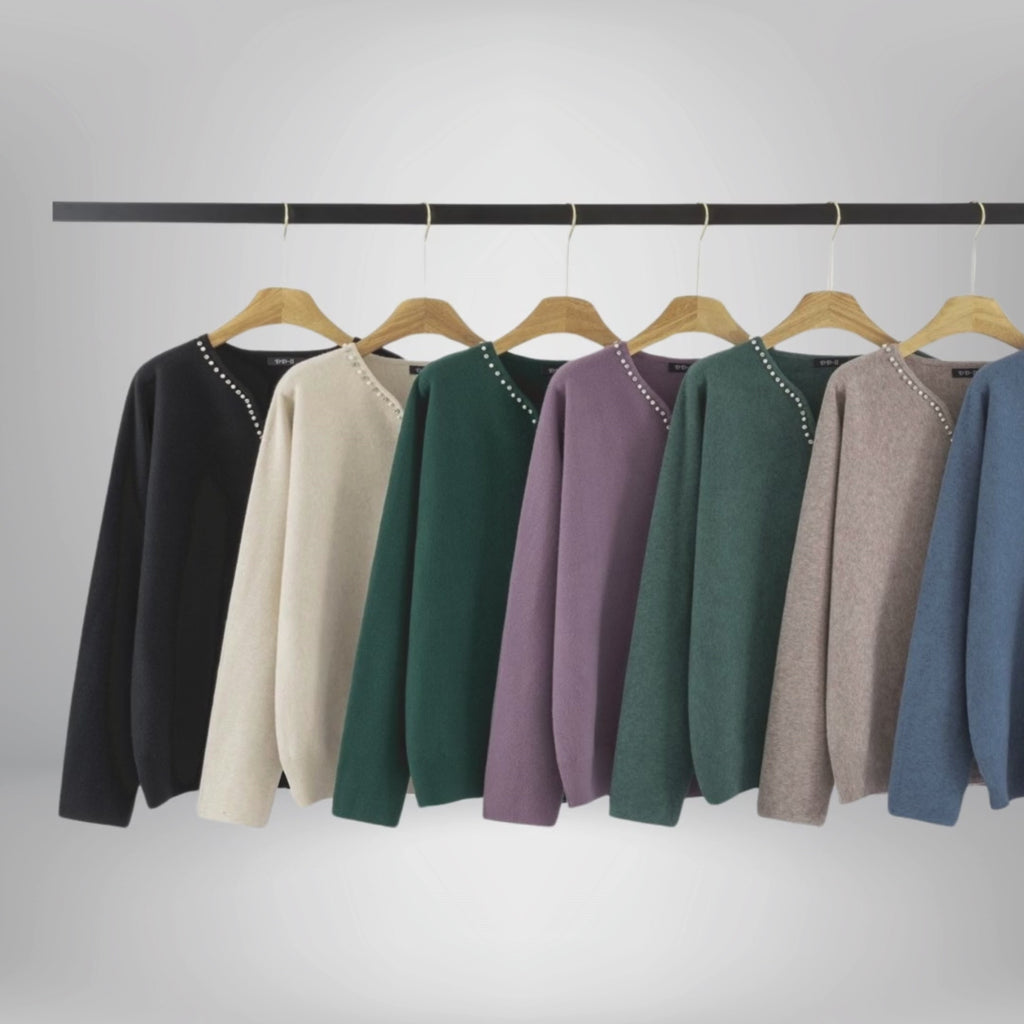 Pulover din tricot moale cu anchior