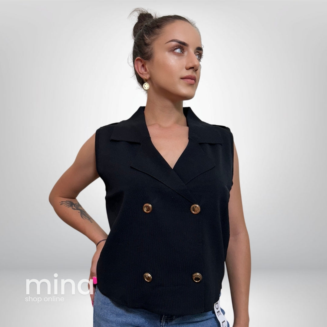 Vestă modernă cu nasturi